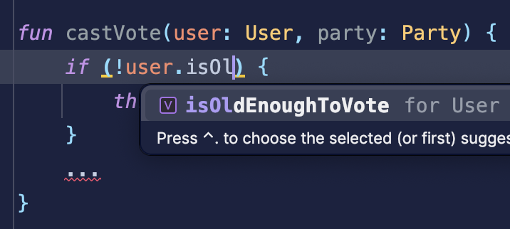 Code completion